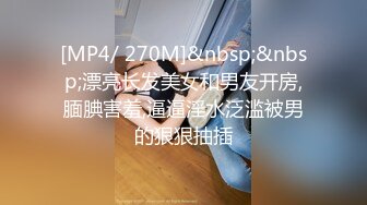 [MP4/ 270M]&nbsp;&nbsp;漂亮长发美女和男友开房,腼腆害羞,逼逼淫水泛滥被男的狠狠抽插