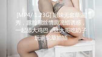 [MP4/ 1.23G] 姐妹无套草逼秀，露脸黑丝情趣滴蜡诱惑，一起舔大鸡巴，让大哥吃奶子玩逼轮草抽插