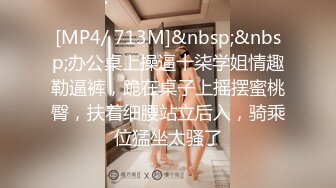 [MP4/ 713M]&nbsp;&nbsp;办公桌上操逼十柒学姐情趣勒逼裤，跪在桌子上摇摆蜜桃臀，扶着细腰站立后入，骑乘位猛坐太骚了