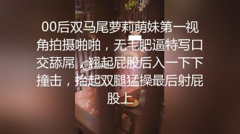 00后双马尾萝莉萌妹第一视角拍摄啪啪，无毛肥逼特写口交舔屌，翘起屁股后入一下下撞击，抬起双腿猛操最后射屁股上